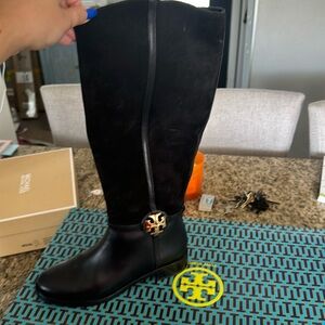 Tory Burch Leather Suede Boots